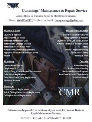 Cummings Maintenance & Repair