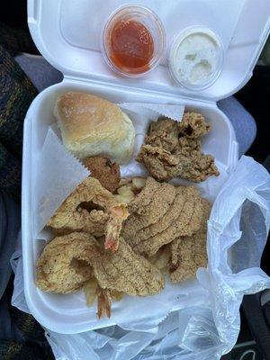 SHRIMP, OYSTERS AND FILET OF SOLE