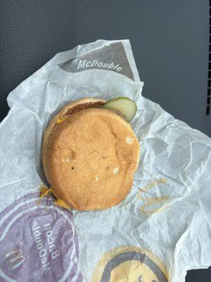 My poor pickle is hanging off.