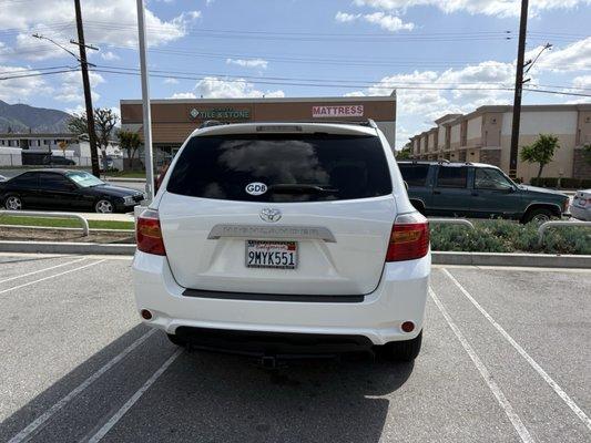 Was rear - ended 3 weeks ago. Came back perfect!