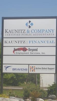The sign out front