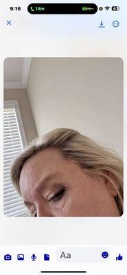 Brown roots everywhere. Same as when I walked I. Nothing was done as I explained 3 times what was needed.