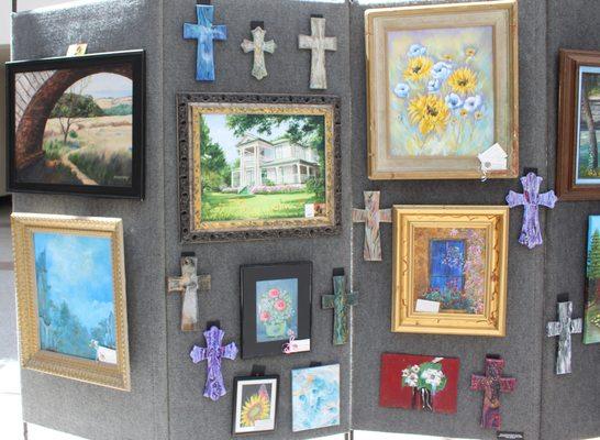 Art show and sales at the Bi-Annual Crazy Water event