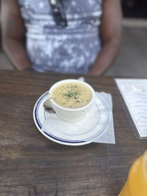 Clam chowder cup