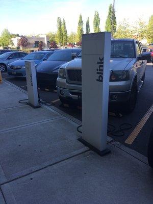 They have two EV charging stations here at Bellevue Fred Meyer. NOTE: the truck was not an EV!