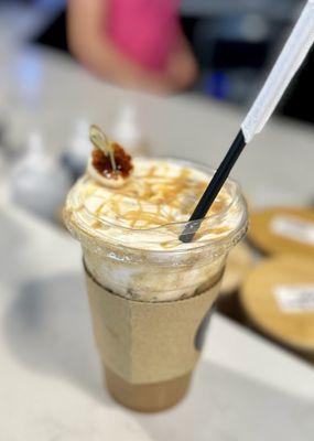 Banana brûlée iced coffee