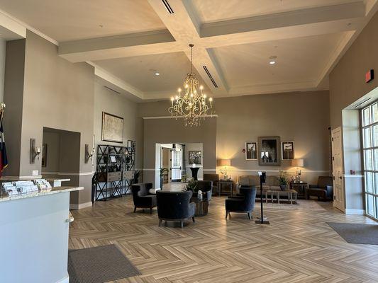 Nice transition area between the chapel and where lunch was served.