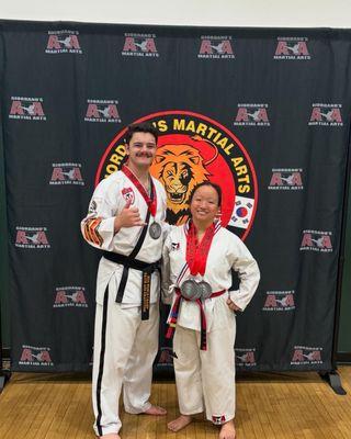Bryce Ferguson and I after I won some medals at a tournament.