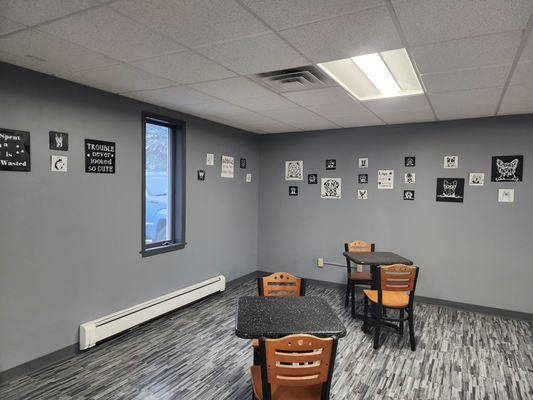 Plenty of indoor seating.