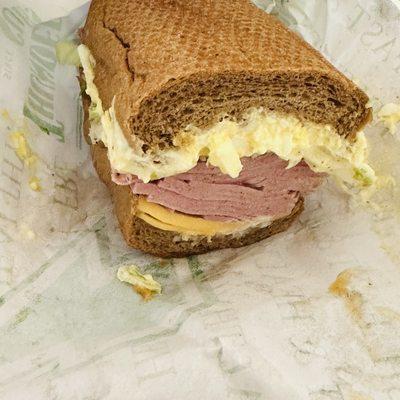 Bologna and egg salad.