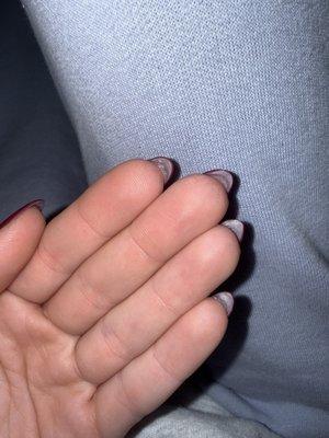 She almost cut my hyponychium on a few nails.