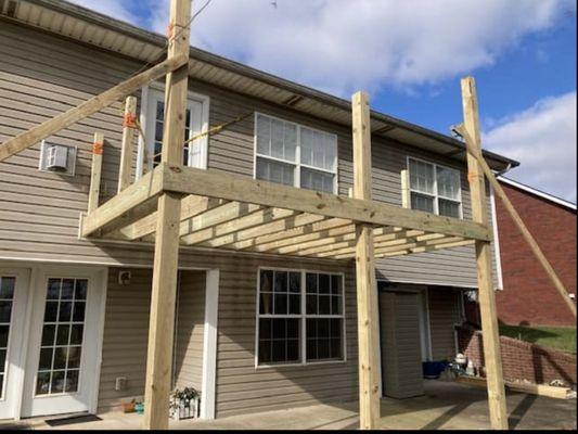 Notice 2 x 10 joists