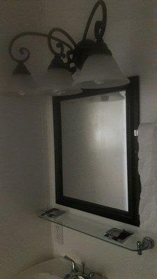 The bathroom has been updated.