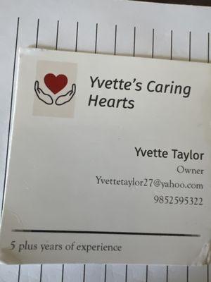 Yvette's Caring Hearts Sitting Service