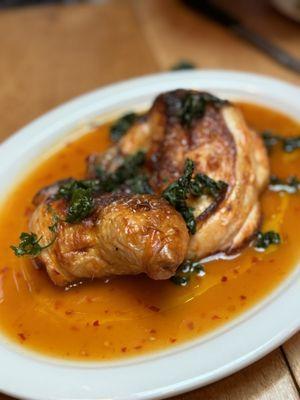 Amazingly cooked chicken with a wonderful sauce