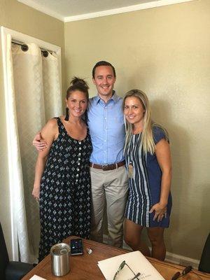 A realtor and our home buyers doing their closing at our title company