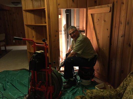 Running a customers mainline (from house to street).