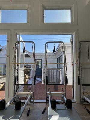 View from studio with doors open...