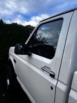 Repaired drivers window