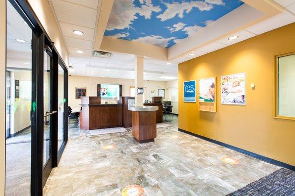 Our newly remodeled lobby in Little Canada!