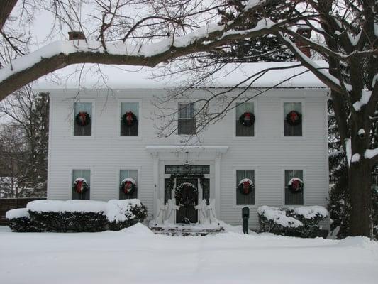 We get the B&B beautifully decorated for the holidays and the "It's a Wonderful Life" festivities in December each year.