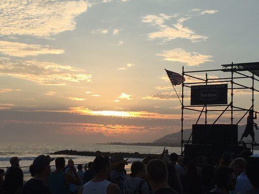 Crowds actually listening to the music were a little thin.