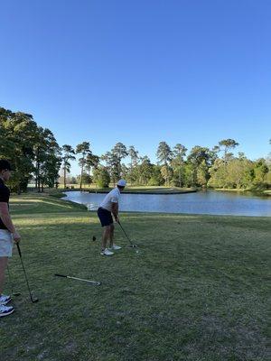 17th hole in the water