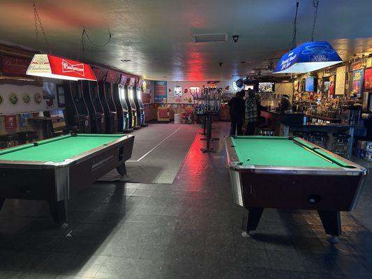 Pool tables, darts etc
