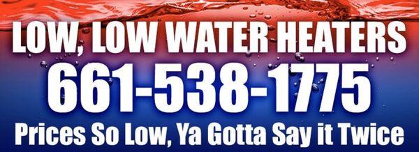 Low, Low Water Heaters