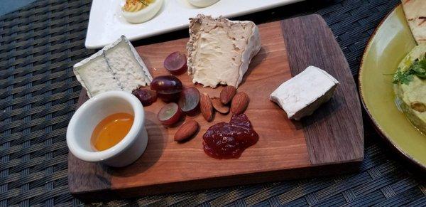 Cheese Board: California and Vermont cheese, honey comb and nuts ($22)