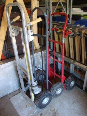 He even filled the tires on all 3 of my 2-wheel dollies for me - thank you! :-)