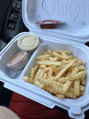fries with honey mustard and house sauce