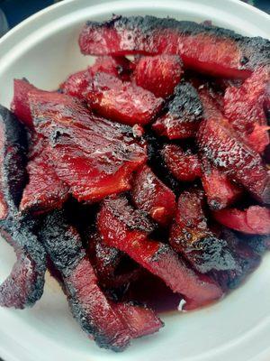 Burned boneless ribs