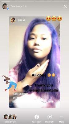 Natural purple colormelt-- customer supplied happiness photo.