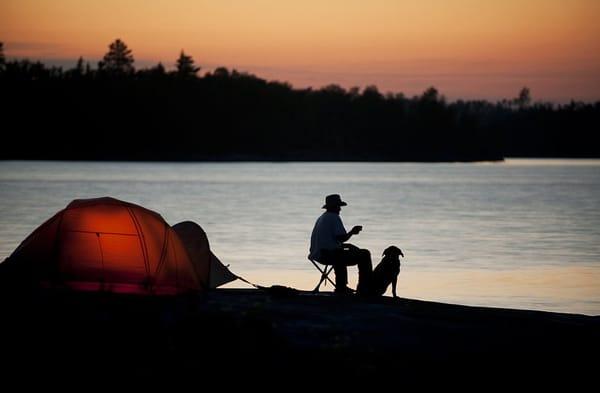 A Boundary Waters Guide Service canoe trip on Lac La Croix in the Boundary Waters Canoe Area Wilderness.