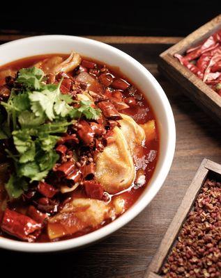 Mao Xue Wang (with Chinese cabbage, bean sprouts, luncheon meat, pork intestines, pork blood, and beef tripe)