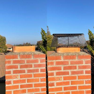 Chimney cap installation