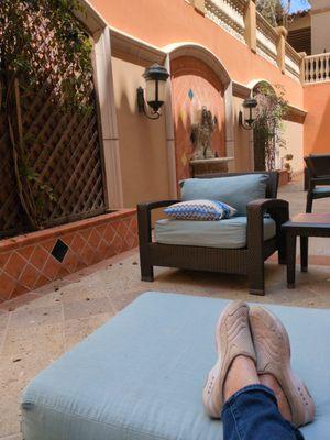 Outside waiting area.