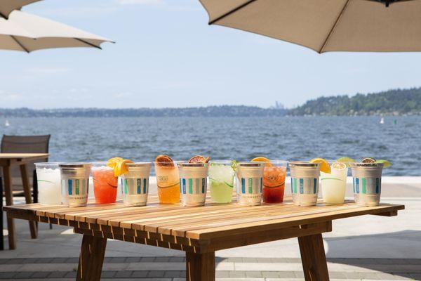 Enjoy one of our docktails lakeside.