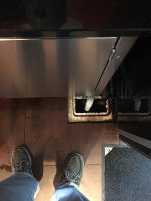 Random drainage hole I half stepped in. I would think this is a bigger issue with small kids and small feet.