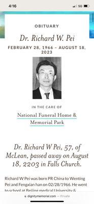 Pei Richard Wanzheng MD PHD Facog