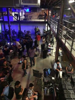 Looking down on the arena