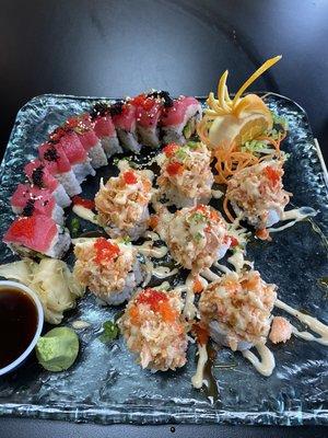Volcano and Spider roll