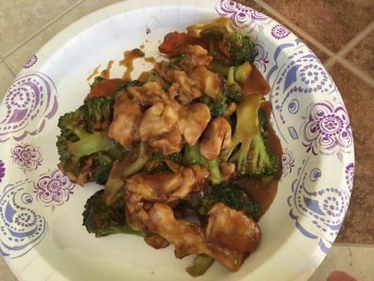 Chicken and broccoli