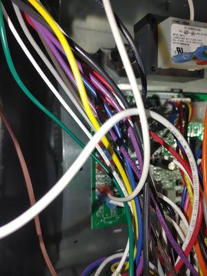 Wiring circuitry/ circuit board on a furnace