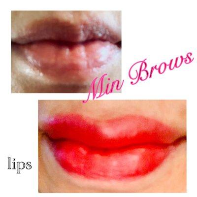 Lip tint tattoo. {Text Bomin to make an appointment: 714-336-4321}