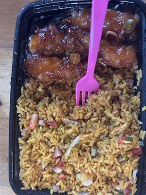 General Tso General Tso's Shrimp and fried rice