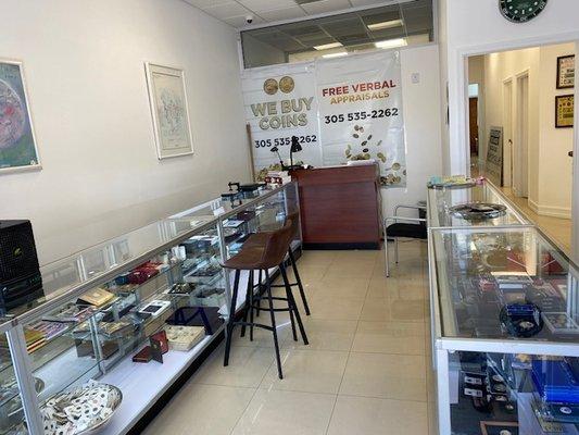 Visit us in our new showroom 5084 Biscayne Blvd, Suite 105, Miami FL 33137
Selling your gold and coins? Cal 786-409-3061