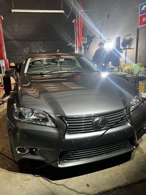 Premium wash polish & ceramic. It look so like glass/ shinny in person