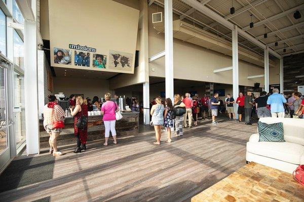 Grab a cup of coffee or relax with friends in our spacious lobby.